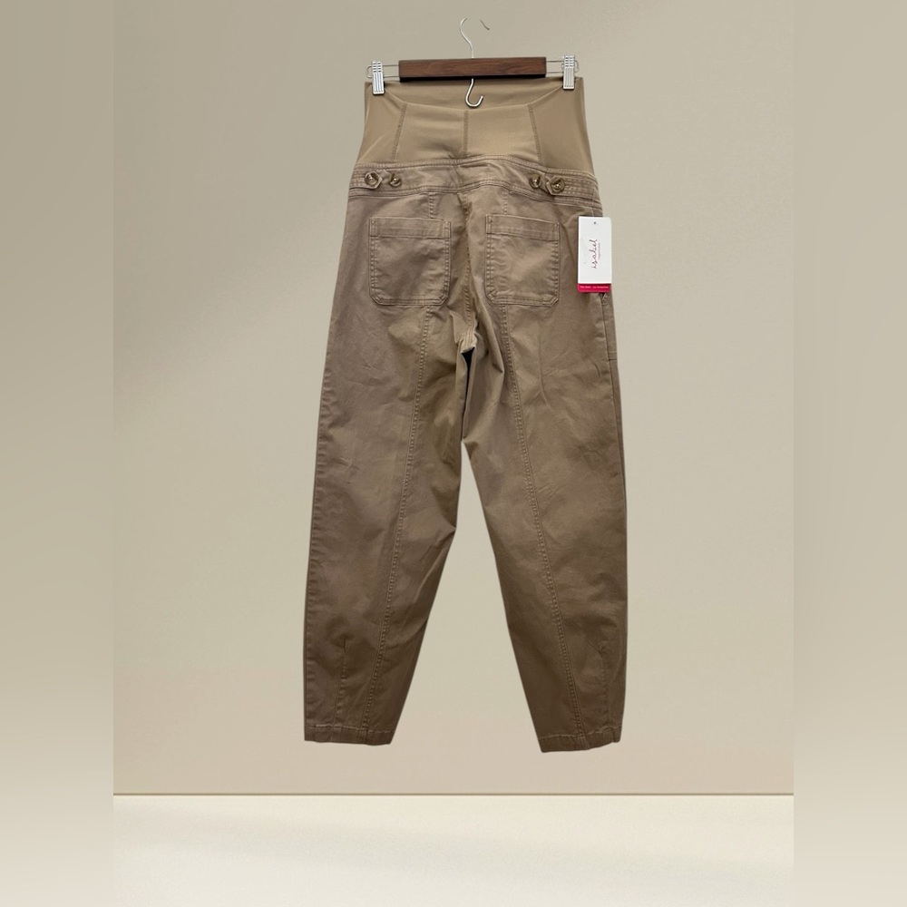 Ingrid & Isabel Women’s Maternity Tan Nylon Full Panel Brown Pants Size XS - Picture 2 of 10